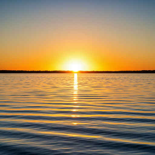 Sunrise over water